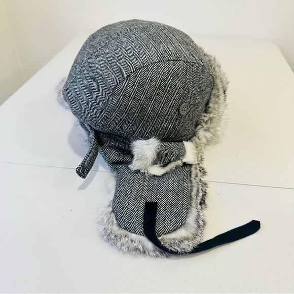 Men Wool Blend Trapper Hat with Fur Ear Flap Winter Warm S/M - Picture 5 of 9